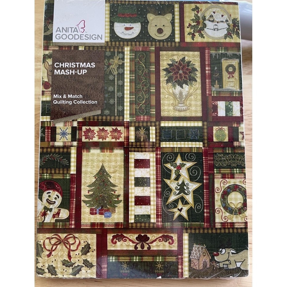 Anita Goodesign Christmas Mash-Up Embroidery Machine CD NEW 297AGHD
